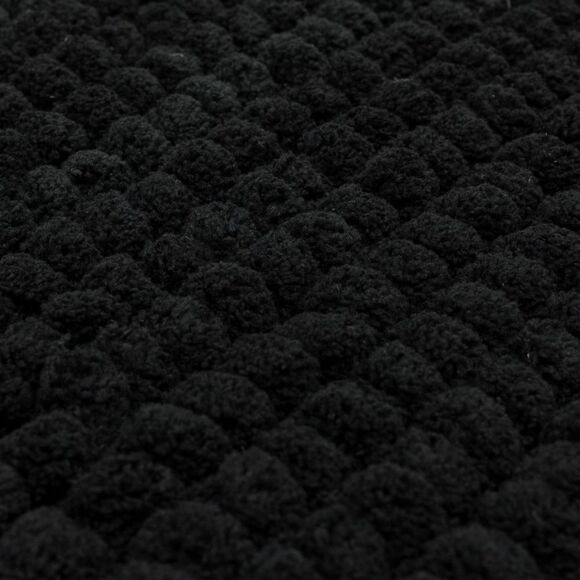 Room Essentials Chunky Chenille Cushion Foam Bath Rug- Black - Picture 3 of 10